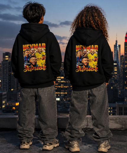 Hoodie Enfant Fan Collages Multi-Époques Vintage de Neymar Junior
