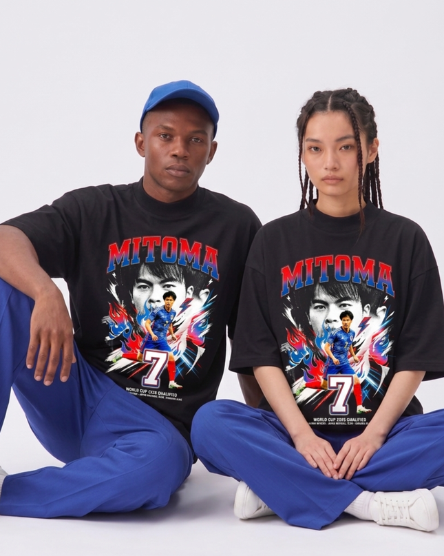 Kaoru Mitoma #7 Japan World Cup 2026 Qualified Samurai Blue Unisex Fan T-Shirt