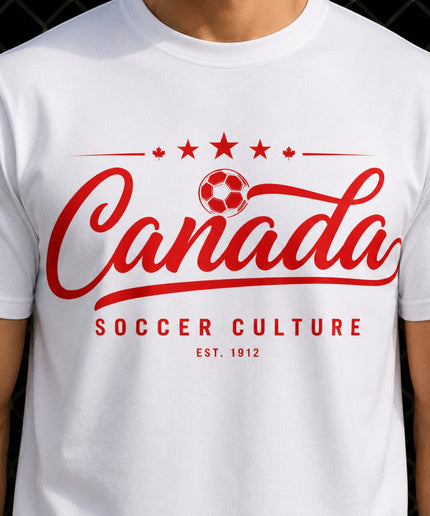 Canada Soccer Culture Est. 1912 Script Unisex Fan T-Shirt
