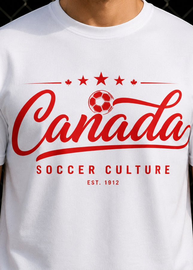 Canada Soccer Culture Est. 1912 Script Unisex Fan T-Shirt