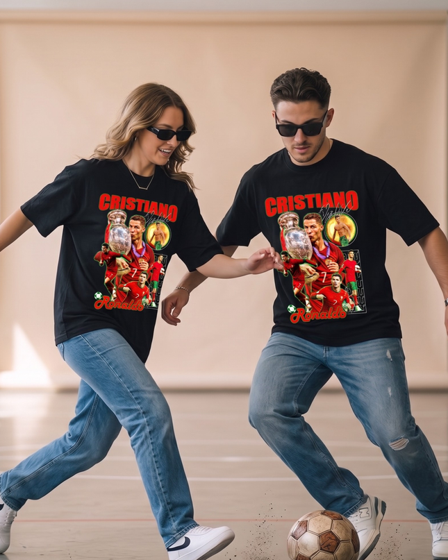 Cristiano Ronaldo Euro Trophy Portugal Fan T-Shirt