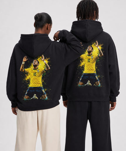 Neymar Jr. #10 Brésil Célébration Unisexe Fan Hoodie
