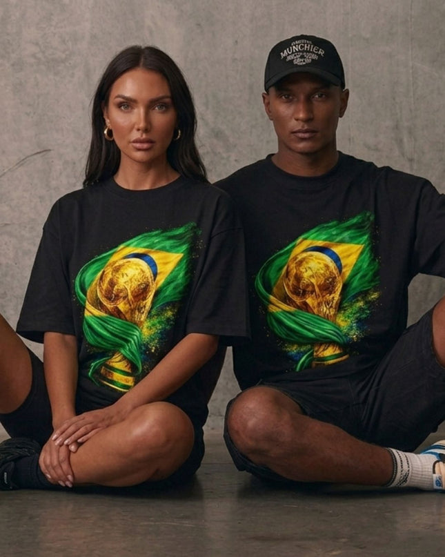 Brasil World Cup 2026 Trophy & Flag Unisex Fan T-Shirt