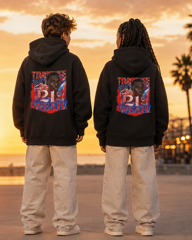 Timothy Weah #21 USA Kids Fan Hoodie - Sunset Edition