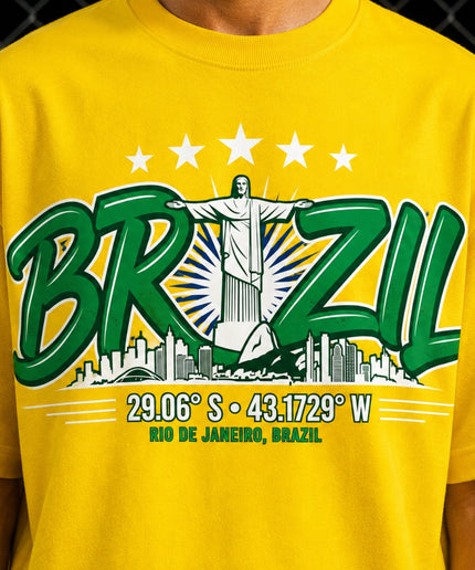 Brazil Rio de Janeiro Skyline 22.9068° S · 43.1729° W Unisex Fan T-Shirt