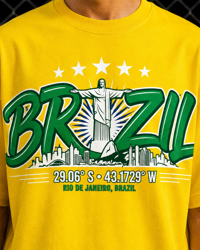 Brazil Rio de Janeiro Skyline 22.9068° S · 43.1729° W Unisex Fan T-Shirt