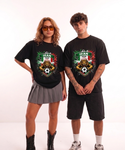 Iran Lion Shield Soccer World Cup 2026 Unisex Fan T-Shirt