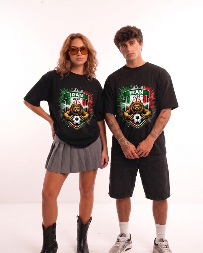 Iran Lion Shield Soccer World Cup 2026 Unisex Fan T-Shirt