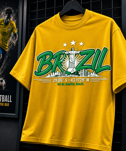 Brazil Rio de Janeiro Skyline 22.9068° S · 43.1729° W Unisex Fan T-Shirt