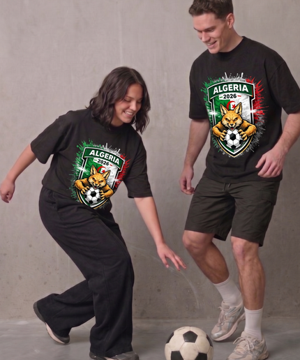 Algeria Desert Fox Shield Soccer World Cup 2026 Unisex Fan T-Shirt