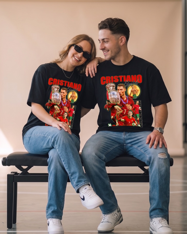 Cristiano Ronaldo Euro Trophy Portugal Fan T-Shirt