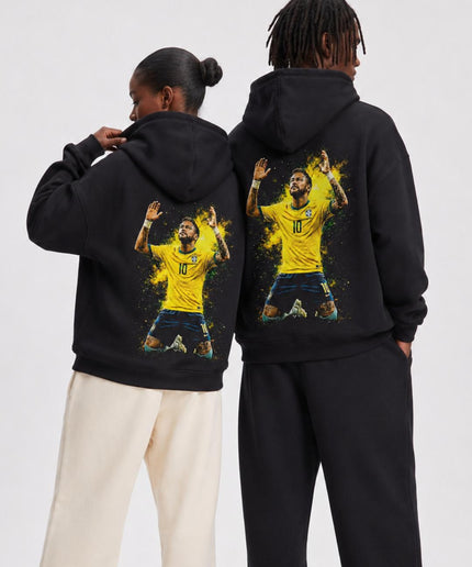 Neymar Jr. #10 Brésil Célébration Unisexe Fan Hoodie