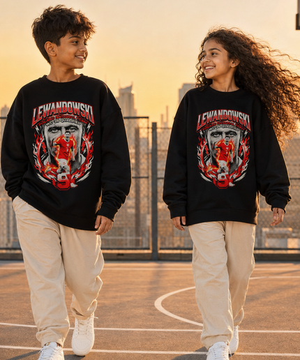 Hakan Çalhanoğlu Turkey #10 Red Black Fire 2026 World Cup Turkey Qualified Kids Fan Crewneck
