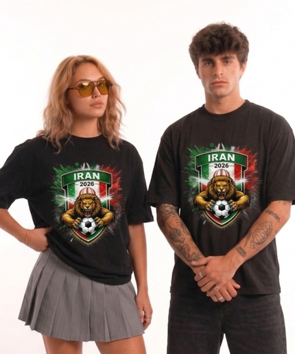 Iran Lion Shield Soccer World Cup 2026 Unisex Fan T-Shirt