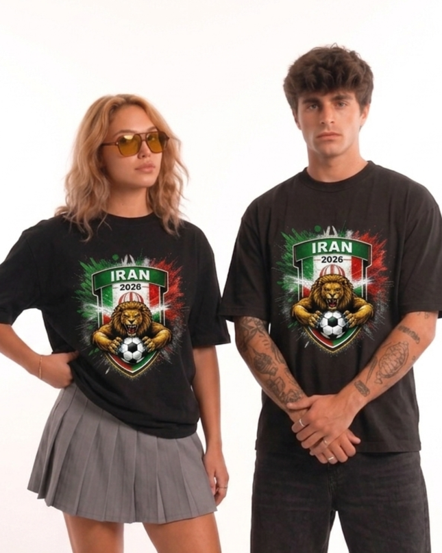 Iran Lion Shield Soccer World Cup 2026 Unisex Fan T-Shirt