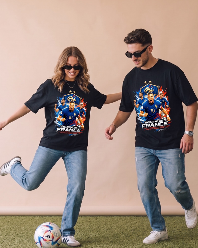 T-shirt unisexe fan Équipe de France Coupe du Monde 2026