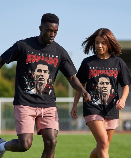 T-shirt portrait de fan de Cristiano Ronaldo Portugal
