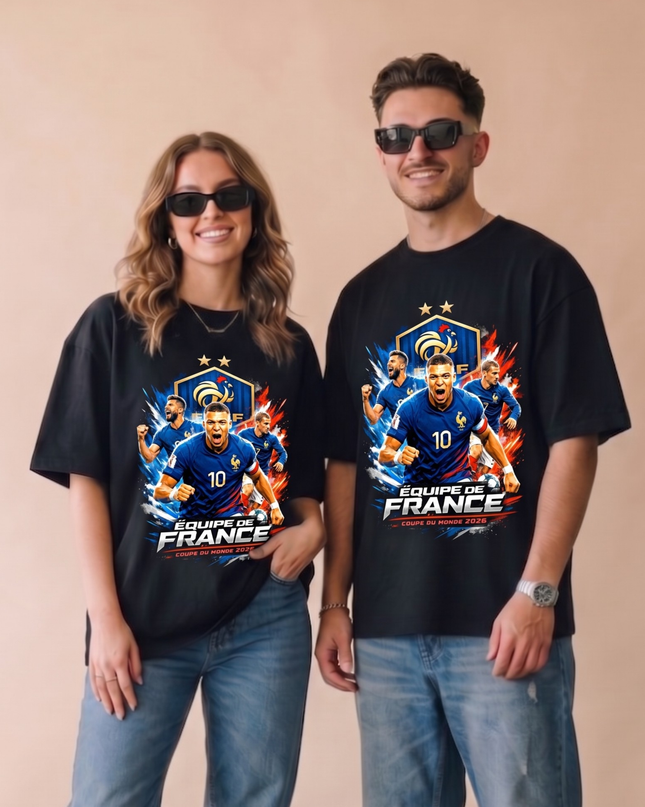 T-shirt unisexe fan Équipe de France Coupe du Monde 2026