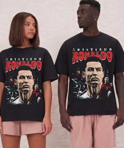 T-shirt portrait de fan de Cristiano Ronaldo Portugal
