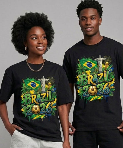 T-shirt unisexe de supporter Célébration Graffiti Brésil 2026
