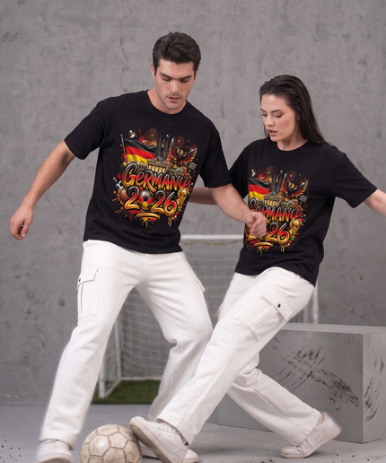 Germany 2026 Graffiti Fiesta Brandenburg Gate Soccer World Cup Unisex Fan T-Shirt