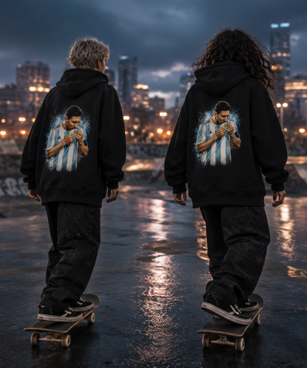 Lionel Messi Argentine Baiser l'Écusson Trophée Moment Enfants Fan Hoodie