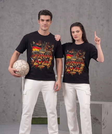 Germany 2026 Graffiti Fiesta Brandenburg Gate Soccer World Cup Unisex Fan T-Shirt