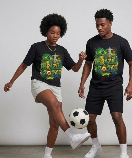 T-shirt unisexe de supporter Célébration Graffiti Brésil 2026