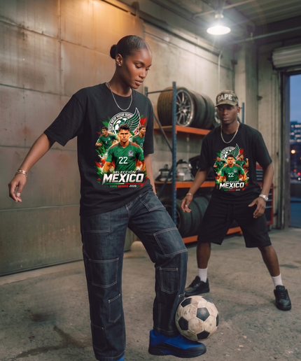 T-shirt Unisexe Fan Hirving Lozano #22 Sélection Mexique Coupe du Monde Football 2026