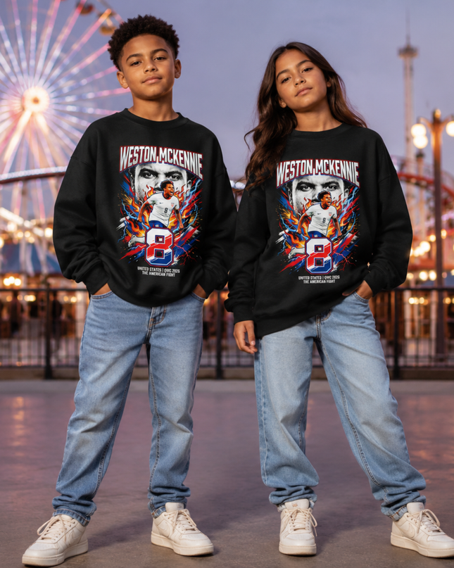 Weston McKennie USA 2026 Kids Fan Crewneck