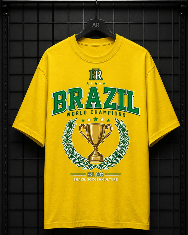 Brazil World Champions Soccer Culture Est. 1914 Kids Fan T-Shirt