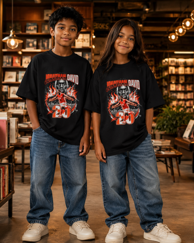 Jonathan David #20 Canada WC 2026 Qualifier Kids Fan T-Shirt