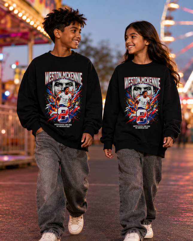 Weston McKennie USA 2026 Kids Fan Crewneck