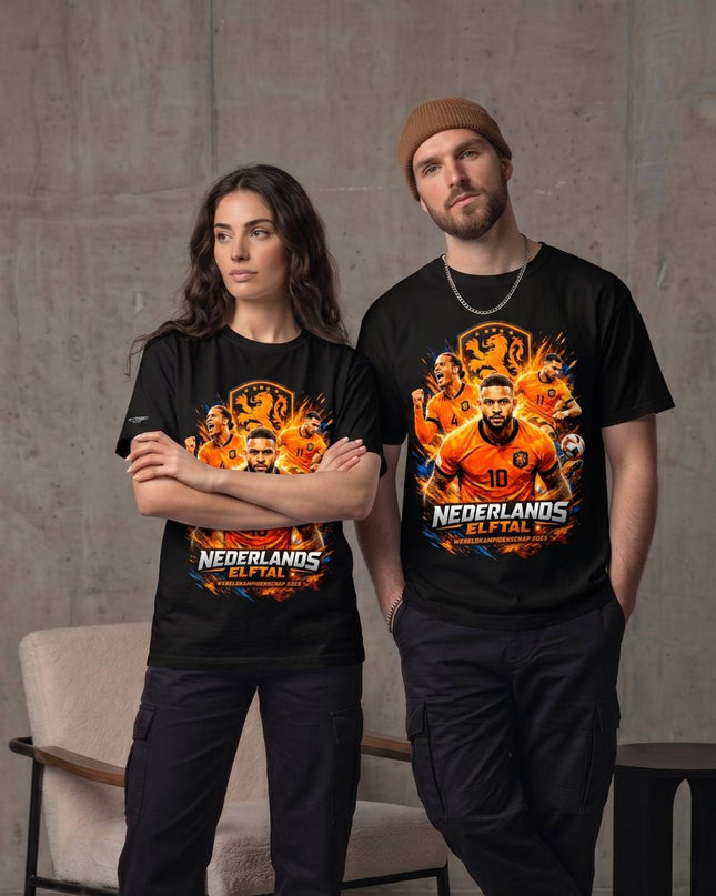 T-shirt de supporter unisexe de l'équipe des Pays-Bas Memphis Depay #10 Coupe du Monde 2026