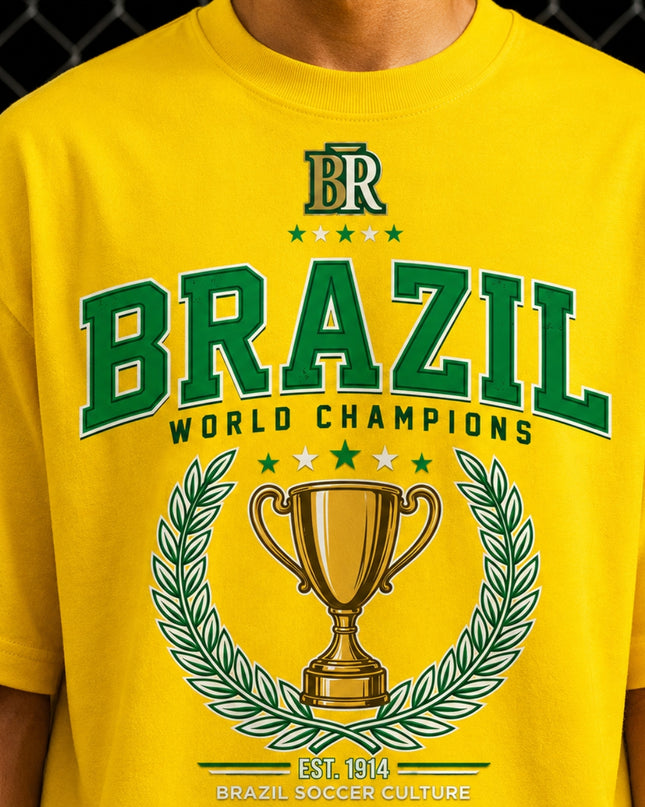 Brazil World Champions Soccer Culture Est. 1914 Kids Fan T-Shirt