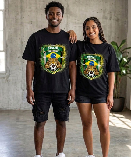 Brazil 2026 Jaguar Crest Shield Unisex Fan T-Shirt