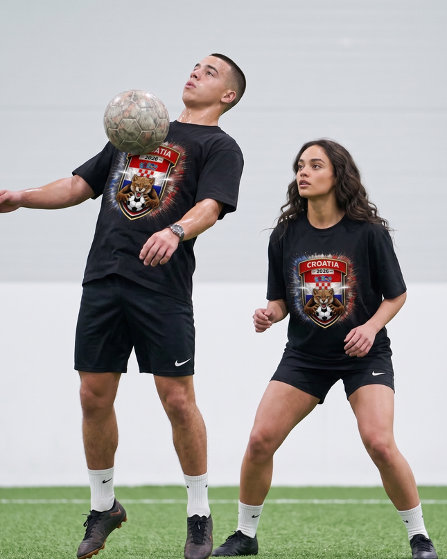 T-shirt unisexe fan Croatie qualifiée pour la Coupe du Monde de Football 2026