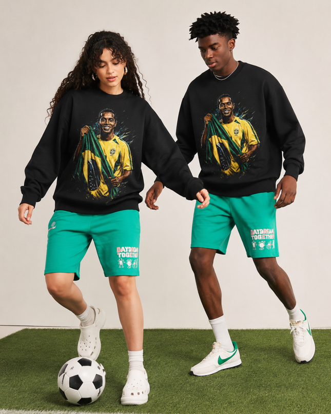 Ronaldinho Brazil Flag Unisex Fan Crewneck