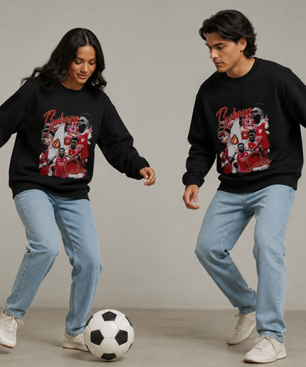 Bukayo Saka Arsenal Retro Collage Unisex Fan Crewneck