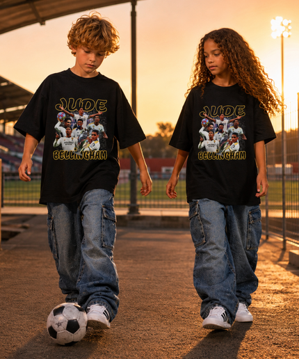 Jude Bellingham Real Madrid Collage Kids Fan T-Shirt
