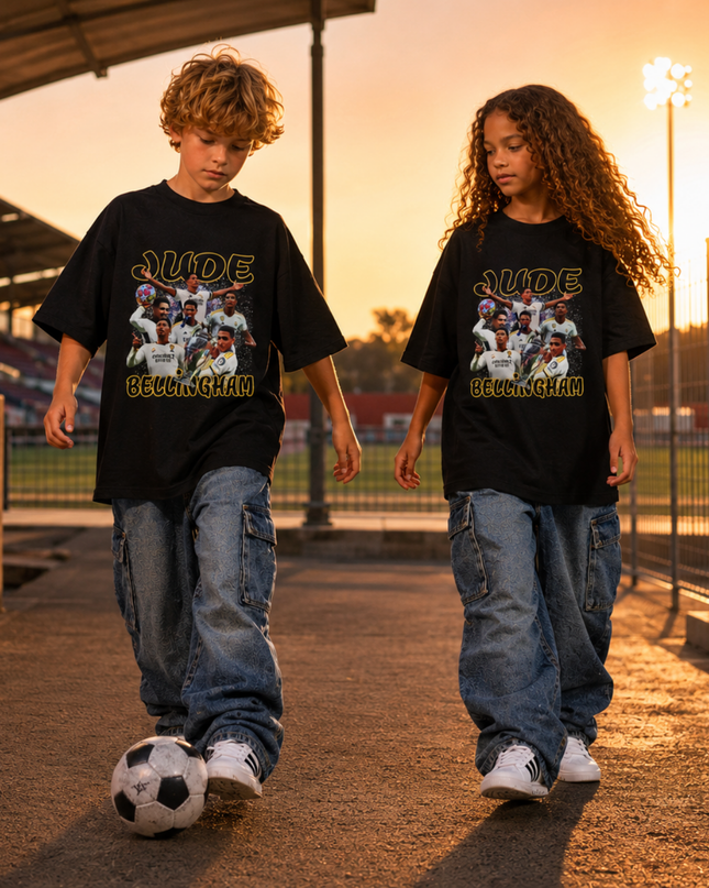 T-shirt Enfant Fan Jude Bellingham Real Madrid Collage