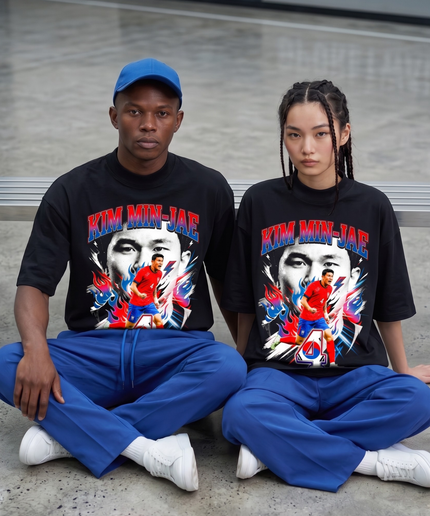 T-shirt unisexe fan Kim Min-Jae #4 Équipe nationale de Corée du Sud Coupe du Monde 2026