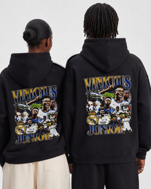 Vinicius Junior Real Madrid Champions League Trophy Collage Unisex Fan Hoodie