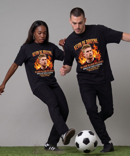 T-shirt de fan unisexe classifié Kevin De Bruyne #7 Belgique Diables Rouges Coupe du Monde 2026