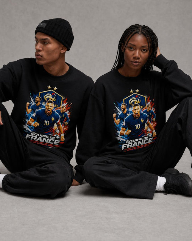 Mbappé Équipe de France Coupe du Monde 2026 Unisex Fan Crewneck