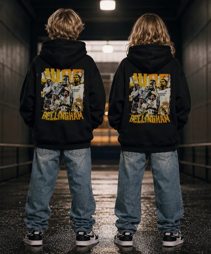 Sweat à capuche enfant Jude Bellingham Real Madrid style rétro