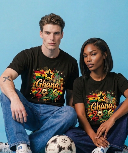 T-shirt unisexe "Ghana 2026 Graffiti" pour fans