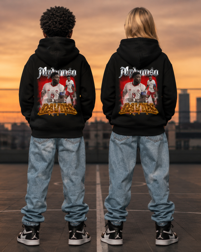Alphonso Davies #19 Canada Kids Fan Hoodie