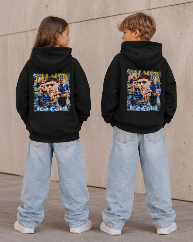 Sweat à capuche enfant Cole Palmer #20 Chelsea Fan Glacé