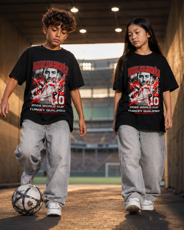 Hakan Calhanoglu Turkey #10 2026 World Cup Kids Fan T-Shirt